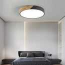 Axyaa Solid Wood Round LED Ceiling Lamp for Bedroom and Living Room