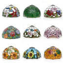 Axyaa 12" Scandinavian Stained Glass Cherry Blossoms Lampshade Retro Handmade Replacement