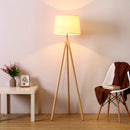 Axyaa Rattan Stand Floor Lamp - Nordic Design Wooden Tripod Standing Lamp