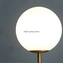 Axyaa Glass Ball Metal Floor Lamp - Modern Minimalist Bedroom Decor LED Light