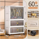 Axyaa Multi-Tier Foldable Cabinet with Wheels – Heavy-Duty Storage Solution