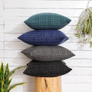Axyaa Navy Blue Outdoor Waterproof Pillow Covers - Set of 4
