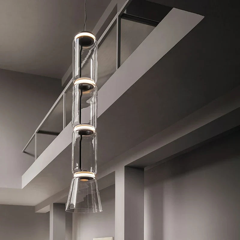 Modern Nordic Chandelier for Dining Room by Axyaa - Glass Jars Led Pendant Light