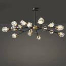 Axyaa Nordic Copper Crystal Chandelier - Luxury LED Pendant Lights