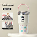 Axyaa Stainless Steel Vacuum Insulation Cup with Straw, Large & Portable