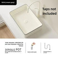Axyaa Striped Rectangular Ceramic Bathroom Sink