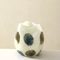 Axyaa Artistic Glass Vase: Blue & Green, New Chinese-style, High-end Handcrafted Glass Flower Vase