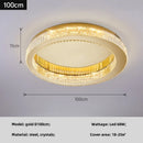 Axyaa Crystal LED Ceiling Light, Dimmable Modern Living Room Fixture