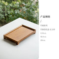 Axyaa Bamboo Tea Tray - Solid Wood Serving Tray for Kung Fu Tea Cup