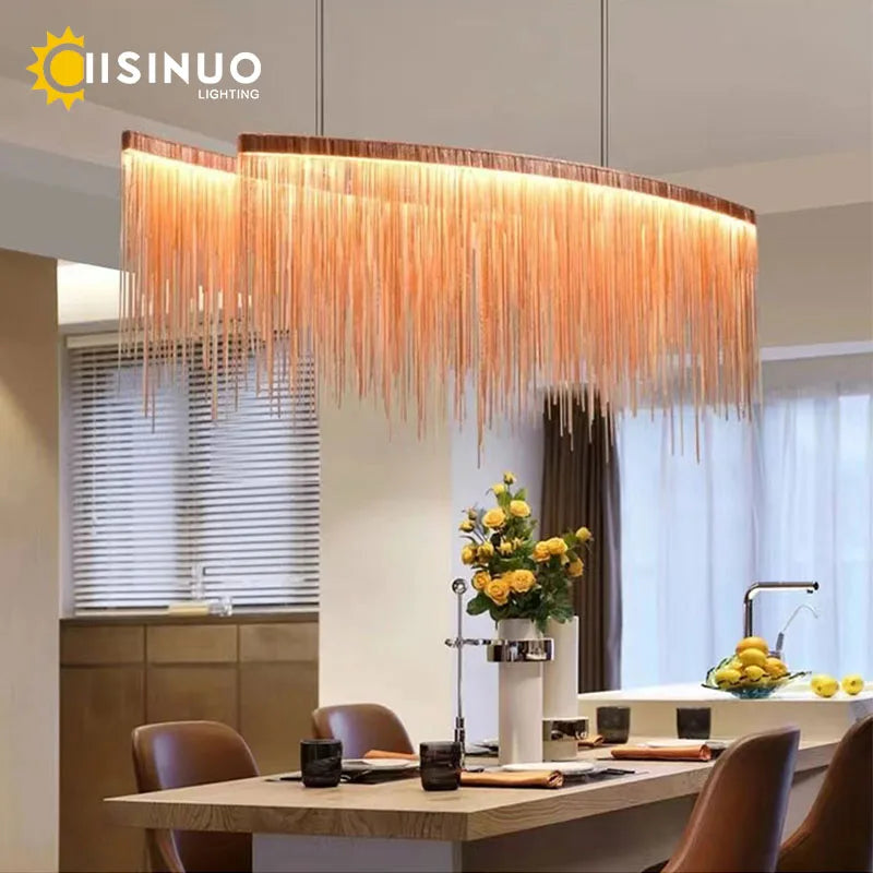 Axyaa Retro Tassel Chandelier for Restaurant and Kitchen Decor