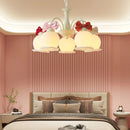 Axyaa Pink Bow Chandelier for Kids' Room & Kitchen - Nordic Design Home Lighting