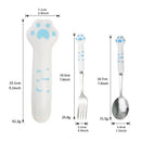 Axyaa Cat Paw Stainless Steel Cutlery Set with Storage Box