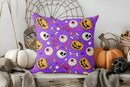 Axyaa Halloween Pumpkin & Spider Web Pillow Cover - Sofa, Bedroom, Car & More