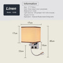 Axyaa LED USB Bedside Lamp Wall Spotlight 360° Rotation Modern Indoor Lighting