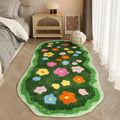 Axyaa Fluffy Nordic Style Irregular Shape Carpet for Bedroom and Living Room