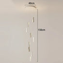 Axyaa Crystal Chandelier Stair Pendant Lamp Living Room Pendant Lights Interior Lighting