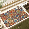 Axyaa Spices Printed Kitchen Absorbent Drying Mat - Tableware Draining Pad