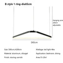Axyaa Irregular Geometry Ring LED Chandelier Pendant Light for Living, Dining, and Bedroom