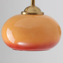Axyaa Modern Nordic Glass Shade Wood Wall Light Switch Luxury Round Glass