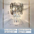 Axyaa Champagne Gold Crystal Wall Light for Bedroom and Living Room