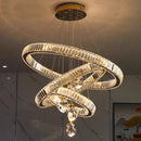 Axyaa Crystal Chandeliers: Modern LED Hanging Ceiling Lamp for Living Room Lighting