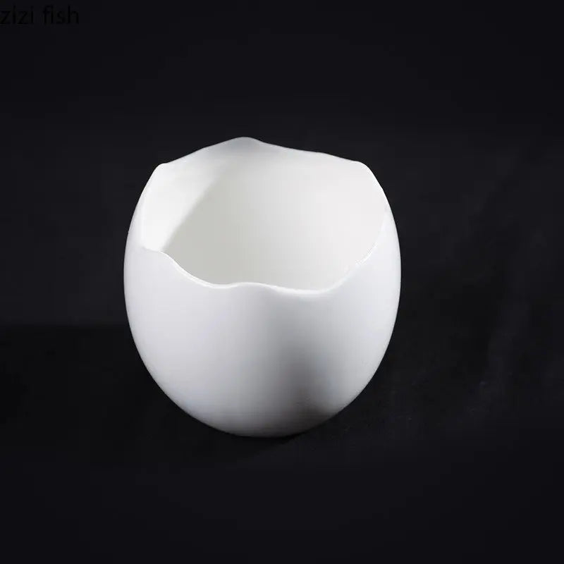Axya Ceramic Egg Shell Dessert Bowl Set - Solid Color Tableware for Snacks & Soup