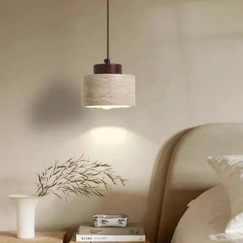 Axyaa Yellow Cave Stone Chandelier - Retro Nordic Home Lighting Decor