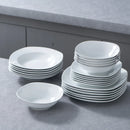 Axyaa Elisa 24-Piece Porcelain Dinner Set for 6 - Tableware Soup Dessert Plate Bowls