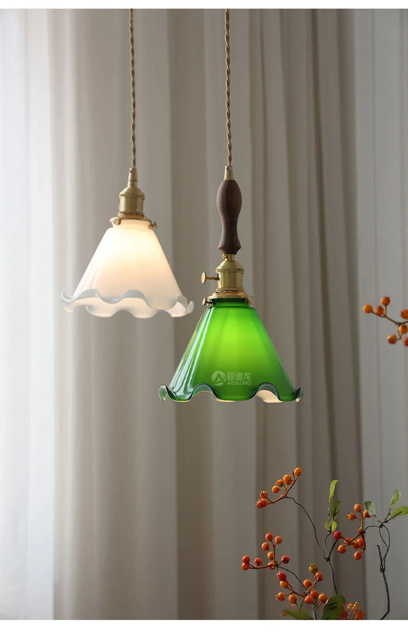 Axyaa Scandinavian Brass Chandelier: Modern Luxury Glass Hanging Lamp