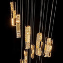 Axyaa Crystal Chandelier Stair Pendant Lamp Living Room Pendant Lights Interior Lighting