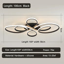 Axyaa Modern LED Ceiling Light - Black/White for Living Room, Bedroom, Kitchen - Light Fixtures