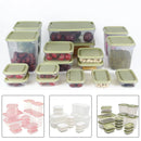 Axyaa Kitchen Storage Container Set - 17 Pcs Transparent Food Organizer Jars