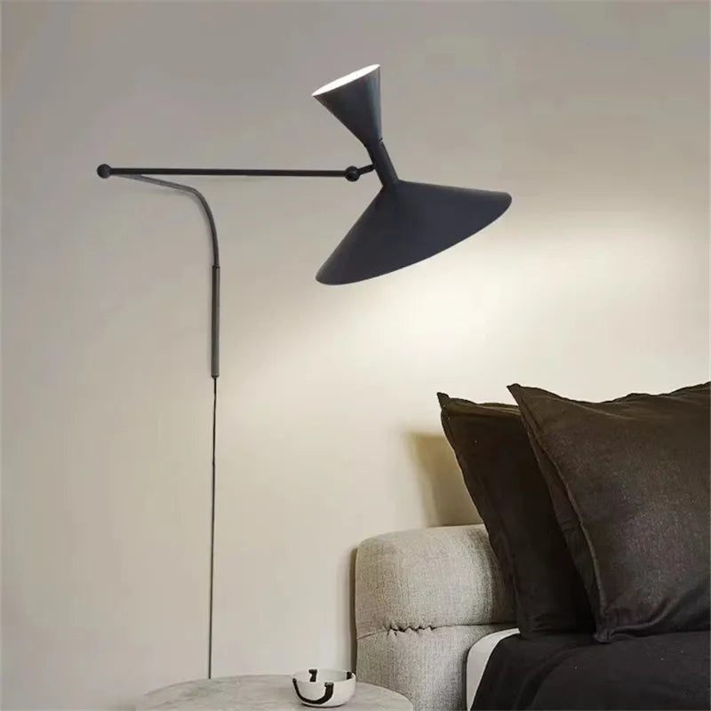Axyaa Marseille Wall Lamp: Rotatable Industrial Sconce for Living Room & Bedroom