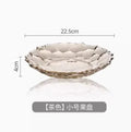 Axyaa Glass Fruit Plate Modern Living Room Snacks Firm Fruit Plate