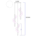 Axyaa LED Pendant Light for Staircase Chandeliers Living Room Indoor Lighting
