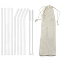 Axyaa Glass Straw Set: Reusable & Eco-Friendly Smoothie Cocktail Straws