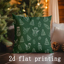 Axyaa Christmas Animal & Pattern Pillow Cover for Sofa, Bedroom, Car