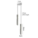 Axyaa LED Cylinder Chandelier for Home Décor - Modern Brass Silver Design