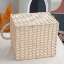 Axyaa Foldable Woven Storage Basket - Organize Clothes, Sundries, and Decor