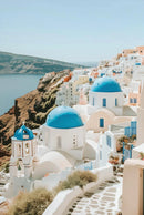 Axyaa Lemon Orange Olive Tree Canvas Poster: Mediterranean Greek Landscape Wall Art for Modern Home
