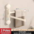 Axyaa Rotating Towel Rack: Multi-Pole Bathroom Storage Hanger