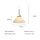 Cream Pleated Pendant Light for Living Room | Axyaa Chandelier | Nordic Style Loft Hanging Lamp