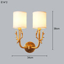Axyaa Nordic Elk Copper Deer Head Fabric Led Wall Lamp