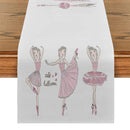 Axyaa Swan Ballet Girl Table Runner for Dining Room Decors