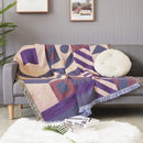 Axyaa Geometric Pattern Sofa Towel: Modern Minimalist Cover & Throw Blanket