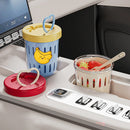 Axyaa Double Wall Salad Cup with Fork, Leak Proof Fruit Cup