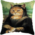 Nordic Cat Dogs Vintage Painting Pillow Cover 45x45cm for Home Hotel Sofa Bed
