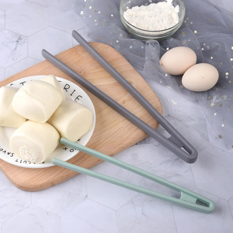 Axyaa Silicone Tongs: Non-Slip Long Handle Cooking Clip for Home Kitchen