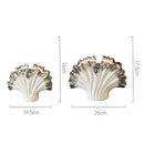 Axyaa Gradient Silver Shell Vase Leaf Shape Home Decor Vase