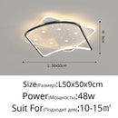 Axyaa LED Ceiling Light Black/Gold Remote Control Modern Home Lighting Fixtures